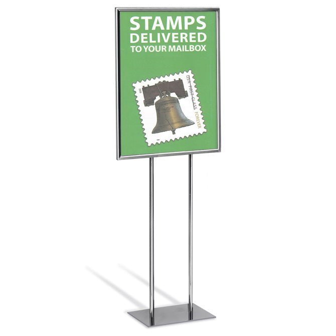 Economy Poster Stand Display | 22W x 28H Poster | Chrome