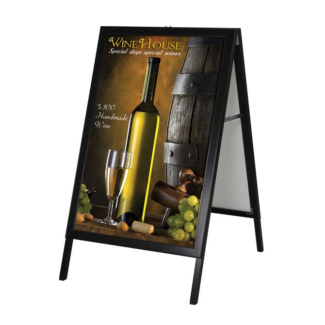 24 x 36 Slide-In A-Frame Sidewalk Sign, Black