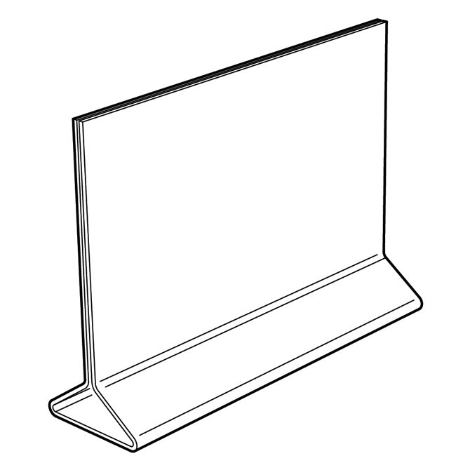 7" X 5" ACRYLIC TOP LOADING DOUBLE SIDED SIGN HOLDER - Braeside Displays