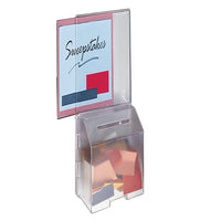 8.5" x 11" Molded Ballot Box, Frosted with Large Header - Braeside Displays