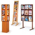 Wood Full-View Floor Literature Racks (Backup 1736780629)