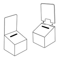 10" x 10" Corrugated Ballot Boxes - Braeside Displays