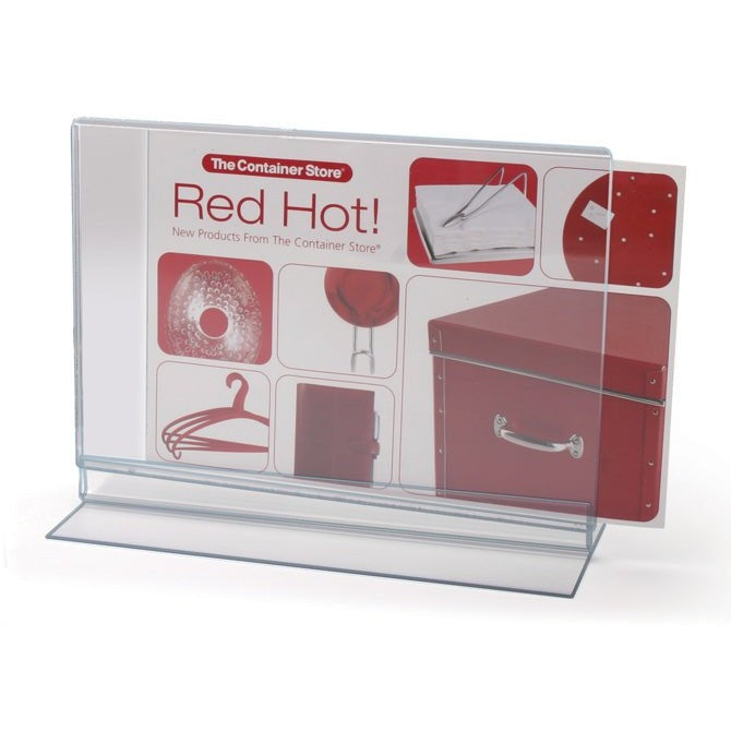 11" EXTRA WIDE CLEAR CARD HOLDER - Braeside Displays