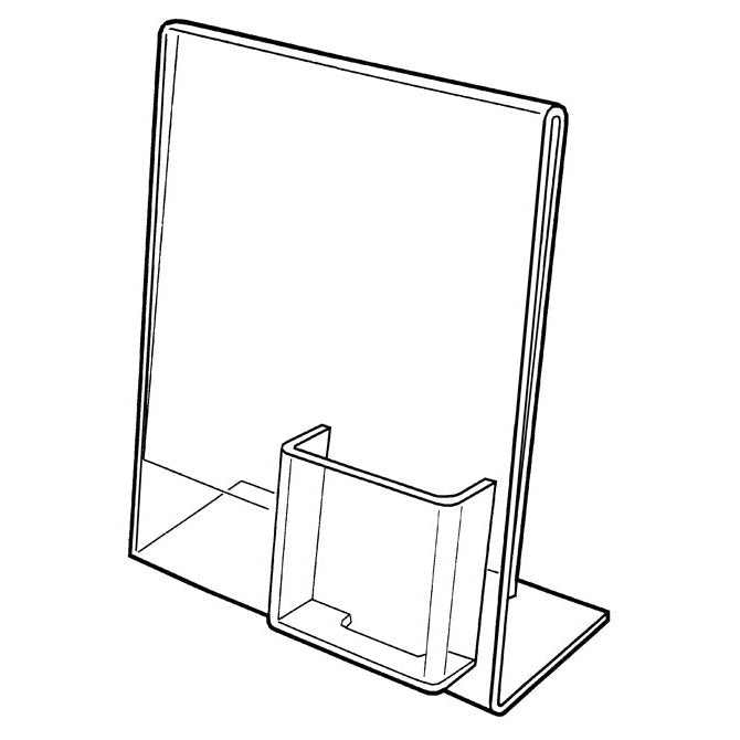 11" X 14" SLANT BACK SIGN/BROCHURE HOLDER COMBO - Braeside Displays