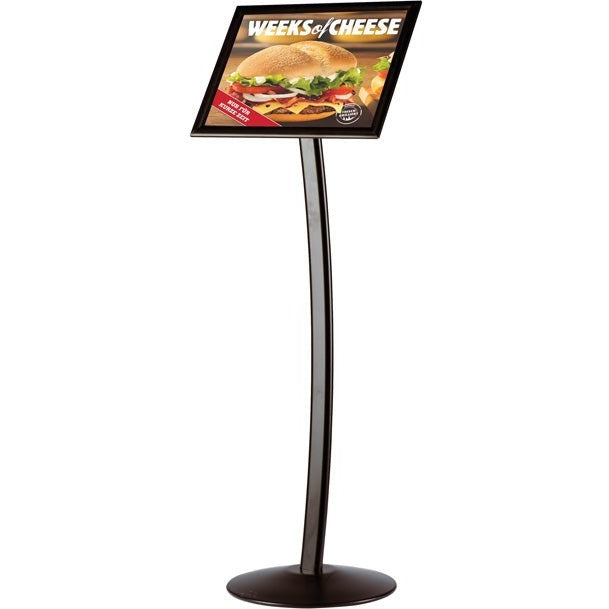 11" x 17" Curved Pedestal Sign Stand - Braeside Displays