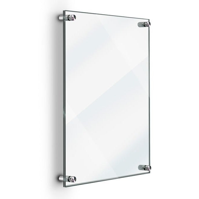 11" X 17" DELUXE ACRYLIC STANDOFF WALL FRAME, CLEAR - Braeside Displays