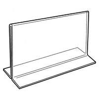 11" X 7" ACRYLIC BOTTOM LOADING DOUBLE SIDED SIGN HOLDER - Braeside Displays