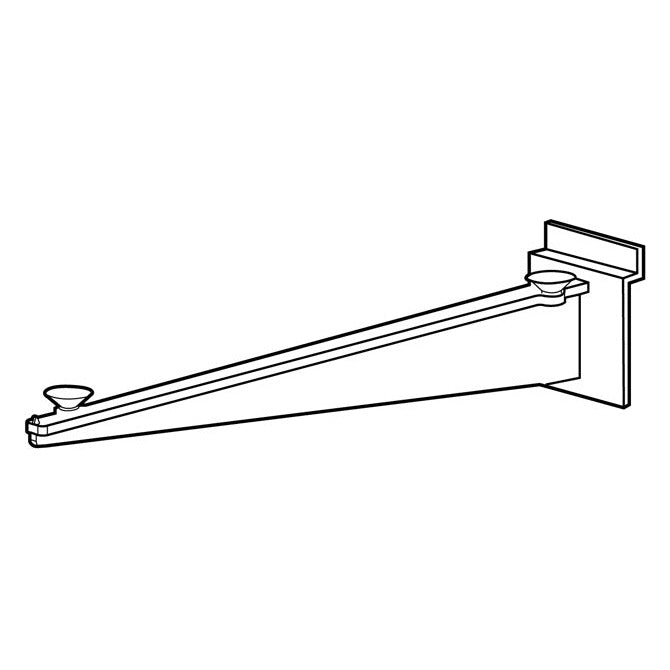 12" Clear Slatwall Shelf Bracket - Braeside Displays