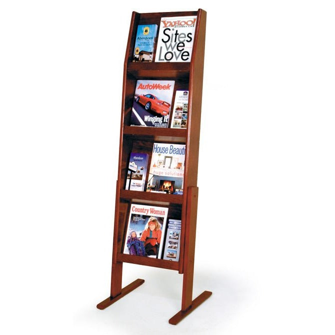 12 POCKET, 4 SHELF LITERATURE FLOOR DISPLAY - Braeside Displays