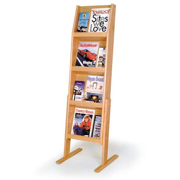 12 POCKET, 4 SHELF LITERATURE FLOOR DISPLAY - Braeside Displays