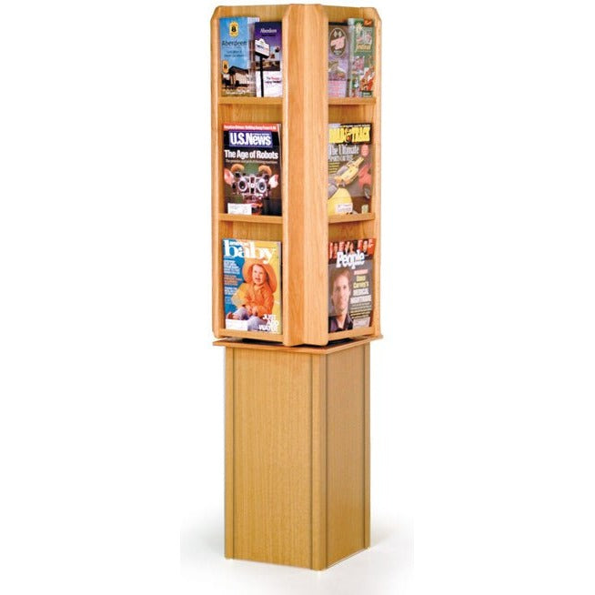 12 POCKET MAGAZINE / 24 POCKET BROCHURE ROTATING FLOOR DISPLAY - Braeside Displays