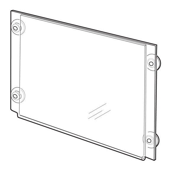 17" X 11" GLASS MOUNT ACRYLIC SIGN HOLDER - Braeside Displays