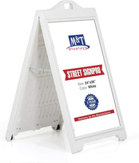 24" x 36" Double-Sided StreetPro Sidewalk Sign, With Open Frame, White