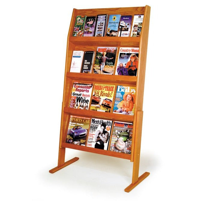 24 POCKET, 4 SHELF LITERATURE FLOOR DISPLAY - Braeside Displays