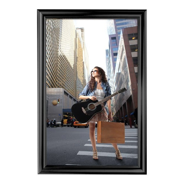 24" x 36" Decorative Snap Poster Frame, Black - Braeside Displays