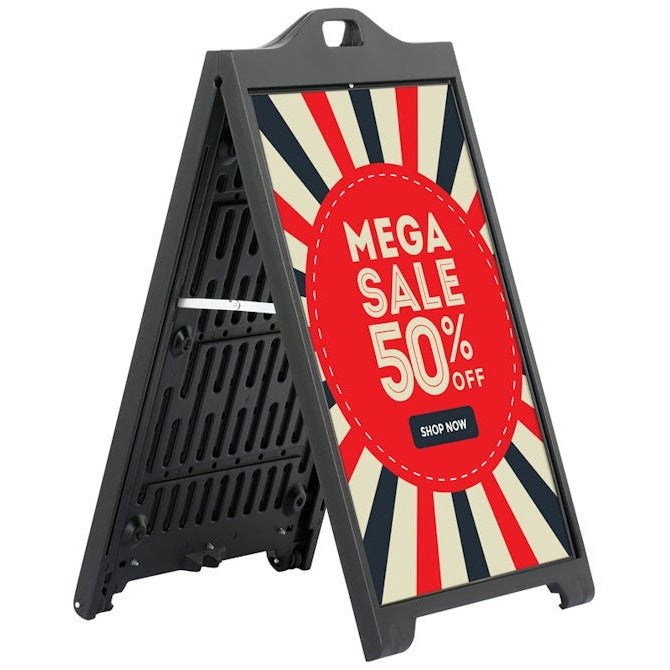 24" x 36" Double-Sided StreetPro Sidewalk Sign, Black - Braeside Displays