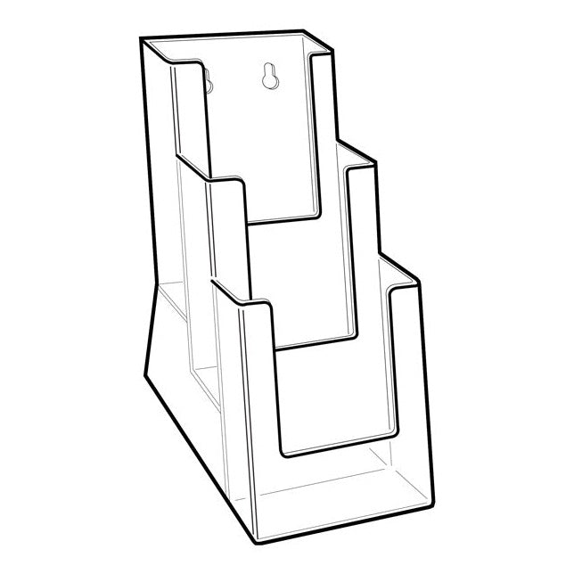 3 POCKET 3-TIER TRI-FOLD HOLDER - Braeside Displays