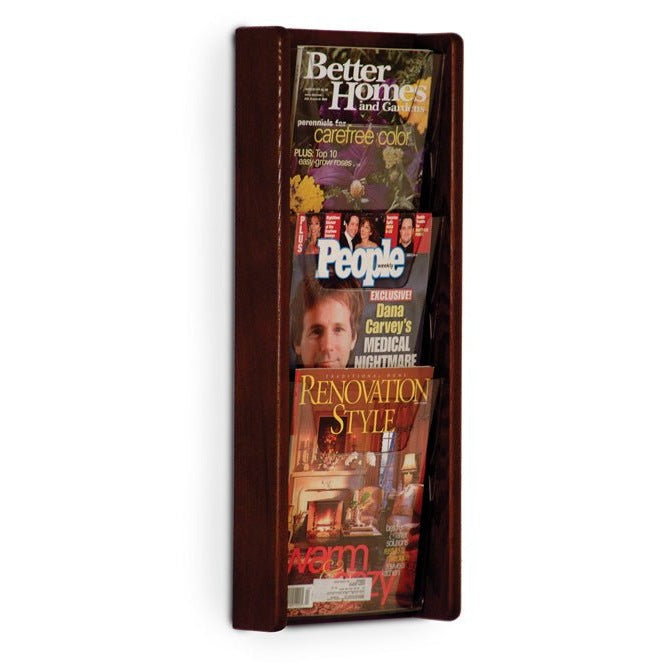 3 POCKET SLANTED MAGAZINE WALL RACK - Braeside Displays