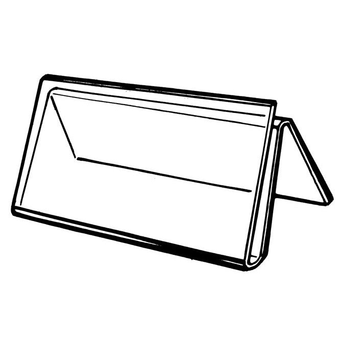 5" X 3" ACRYLIC TOP LOADING SLANT BACK SIGN HOLDER - Braeside Displays