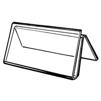 5" X 3" ACRYLIC TOP LOADING SLANT BACK SIGN HOLDER - Braeside Displays