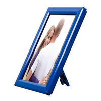 5" X 7" CONVERTIBLE SIGN SNAP FRAME, BLUE, WITH COUNTER SUPPORT - Braeside Displays