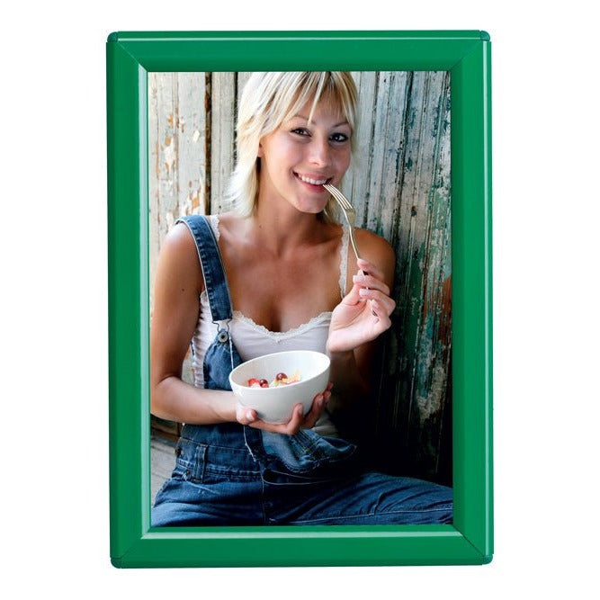 5" x 7" Convertible Sign Snap Frame, Green, With Counter Support - Braeside Displays