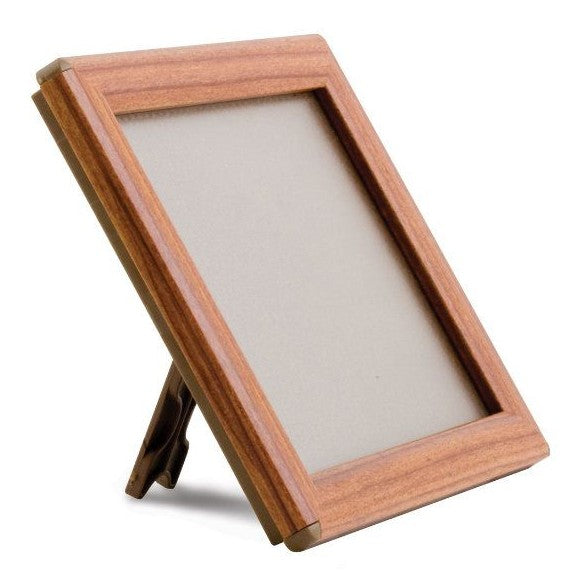 5" x 7" Convertible Sign Snap Frame, Wood Finish, With Counter Support - Braeside Displays