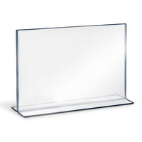 8-1/2" X 5-1/2" ACRYLIC BOTTOM LOADING DOUBLE SIDED SIGN HOLDER - Braeside Displays