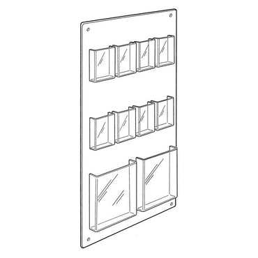 8 POCKET TRI-FOLD, 2 POCKET MAGAZINE WALL RACK - Braeside Displays