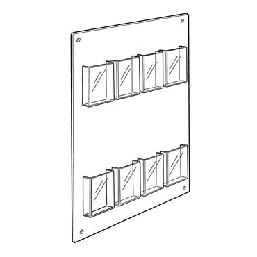 8 POCKET TRI-FOLD WALL RACK - Braeside Displays