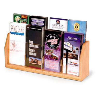 8 POCKET WOODEN LITERATURE COUNTER DISPLAY - Braeside Displays