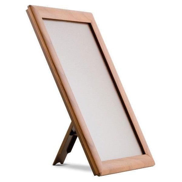 8" x 10" Convertible Sign Snap Frame, Wood Finish, With Counter Support - Braeside Displays