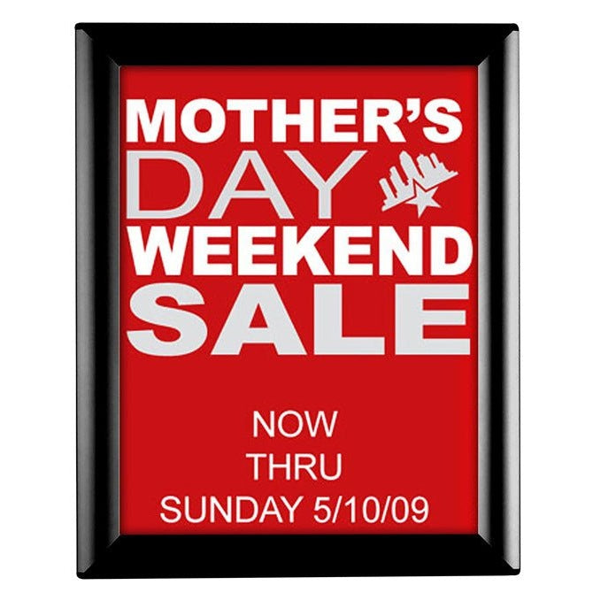 8.5" x 11" Convertible Sign Snap Frame, Black, Optional Counter Support - Braeside Displays