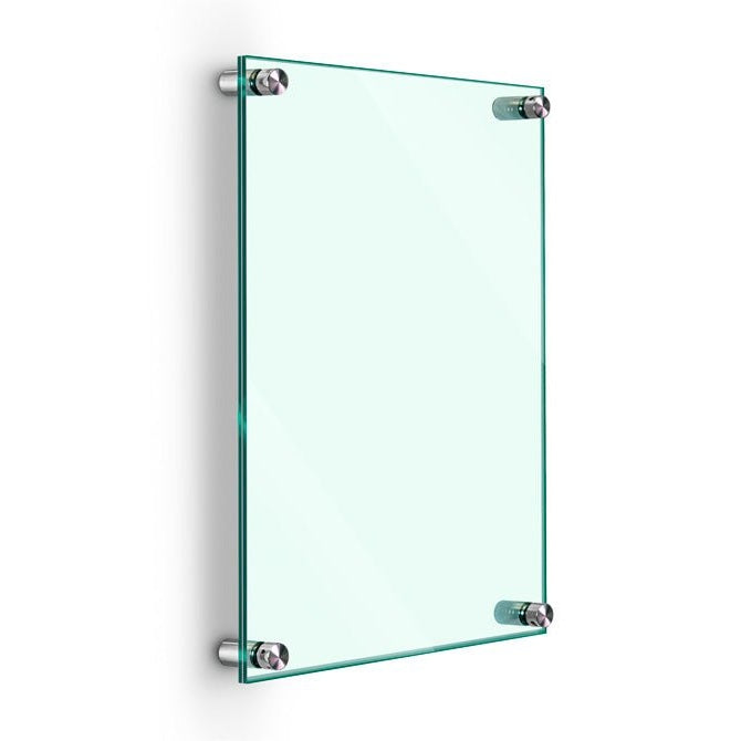 8.5" X 11" DELUXE ACRYLIC STANDOFF WALL FRAME, GREEN - Braeside Displays