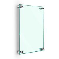 8.5" X 11" DELUXE ACRYLIC STANDOFF WALL FRAME, GREEN - Braeside Displays