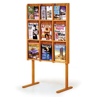 9 POCKET MAGAZINE / 18 POCKET BROCHURE FLOOR DISPLAY WITH DIVIDERS - Braeside Displays