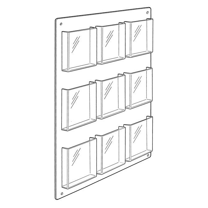 9 POCKET MAGAZINE WALL RACK - Braeside Displays