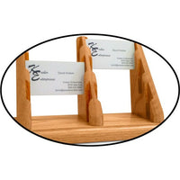 9 POCKET OAK WOOD BUSINESS CARD HOLDER - Braeside Displays