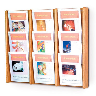 9 POCKET SLANTED MAGAZINE WALL RACK - Braeside Displays