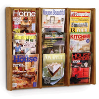 9 POCKET SLANTED MAGAZINE WALL RACK - Braeside Displays