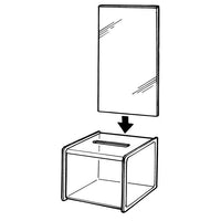 9" x 5" Acrylic Ballot Box, Black with 11" Header - Braeside Displays