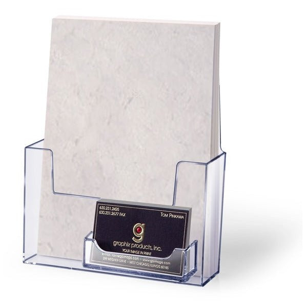 BI-FOLD HOLDER WITH BUSINESS CARD POCKET - Braeside Displays