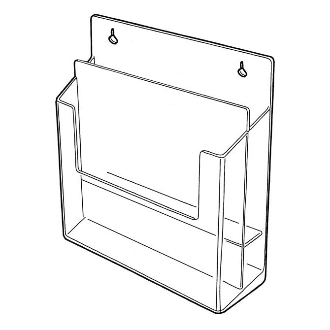 Convertible Two-Tier Slatwall Catalog Holder - Braeside Displays