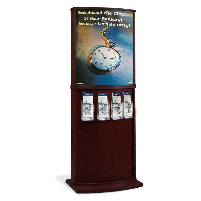 Deluxe Oak Literature Kiosk - Braeside Displays