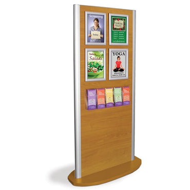 Kensington Information Kiosk with Four Sign Frames and 5 Pocket Holder - Braeside Displays