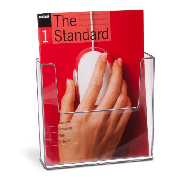 LARGE UPRIGHT BROCHURE HOLDER, 7-1/2"W - Braeside Displays