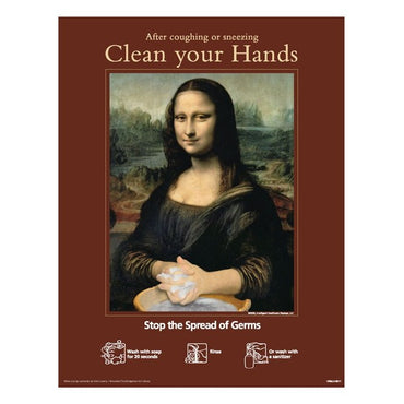 Mona Lisa Hand Hygiene Posters - Braeside Displays