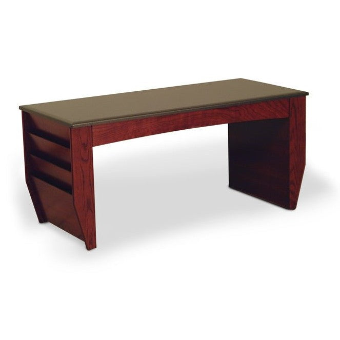 OAK COFFEE TABLE WITH MAGAZINE POCKETS - Braeside Displays