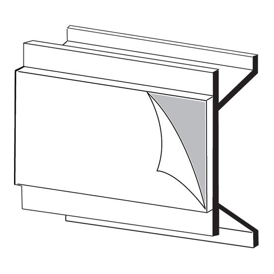 PEEL AND STICK PRICE RAIL CLIP - Braeside Displays