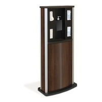 Series 900 Standard Infection Control Kiosk, Wood Grain Finish - Braeside Displays